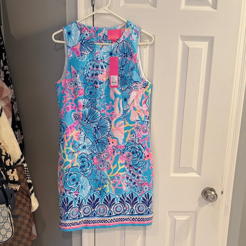 Lilly Pulitzer Sleeveless Dress in Blue and Pink